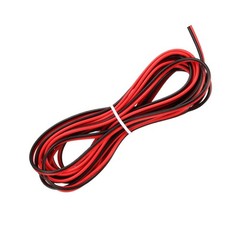 Red Black Wire 2pin Extension Cable Cord 24 AWG Parallel Wire 3 Meters Length