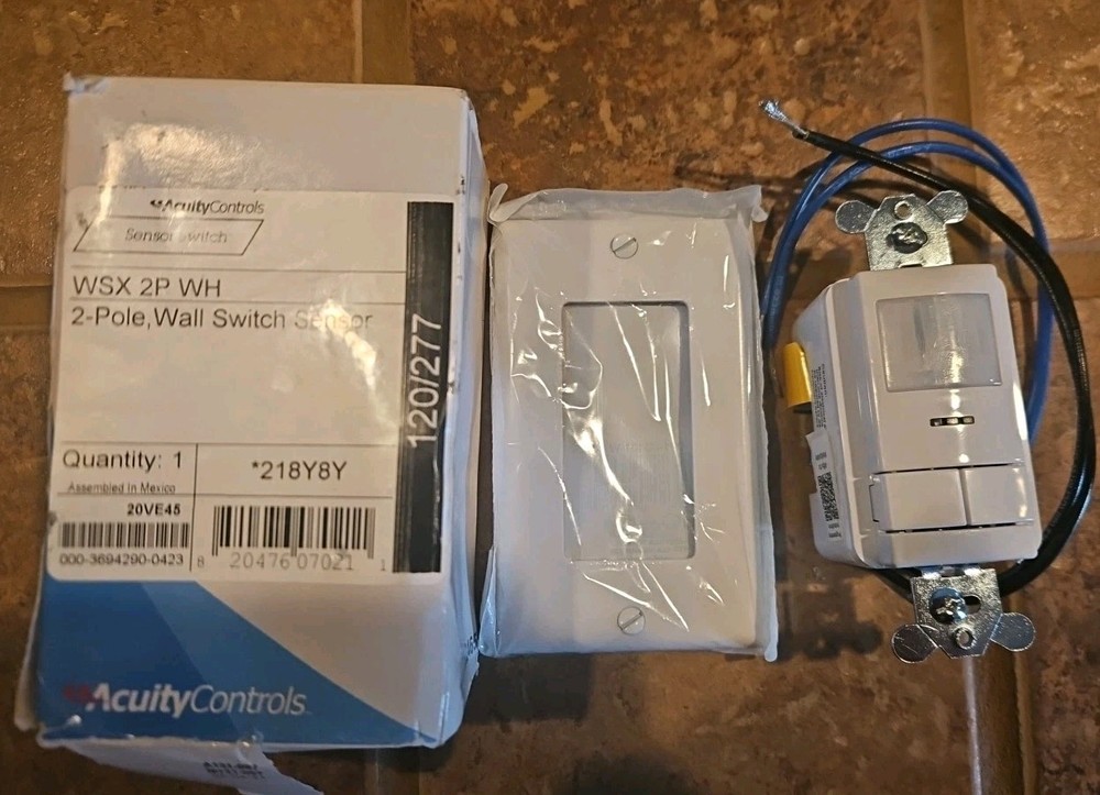 ACUITY CONTROL 2 POLE WALL SWITCH OCCUPANCY SENSOR # WSX 2P WH