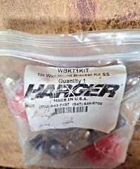 HARGER WBKT1KIT, 1” Wall Mount Bracket Kit SS