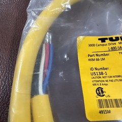 TURCK RYM RKM 66-1M, MINIFAST DOUBLE-ENDED CORDSET, NEW