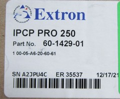 Extron IPCP PRO 250 Control Processor 60-1429-01