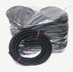 25FT CORRUGATED CONDUIT TUBING (LOT OF 13) 1/4″ ID X 3/8″ OD BLACK