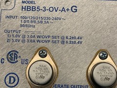 CONDOR HBB5-3-OV-A+G Linear AC DC Converter 2 Output 5V 5V 3A, 3A 100 ~ 240 VAC