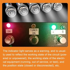 Energy Saving Indicator Light LED 12V 24V 110V 20mA Panel Mount White LED