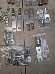Thomas & Betts lot of 130 t&b copper crimp lugs