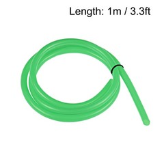 Silicone tube, 6mm ID x 8mm OD 1m rubber pipe for pump transfer green