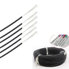 2 ~ 30AWG Silicone Cable Flexible Soft Wire UL 0.08mm Black RC 2000V HV Wires VW