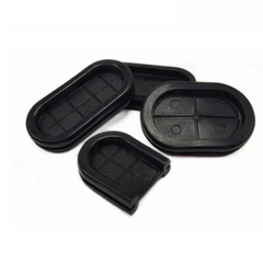 Synthetic Rubber Oval Shape Closed Grommets Double-Sided Cable Bung Various size