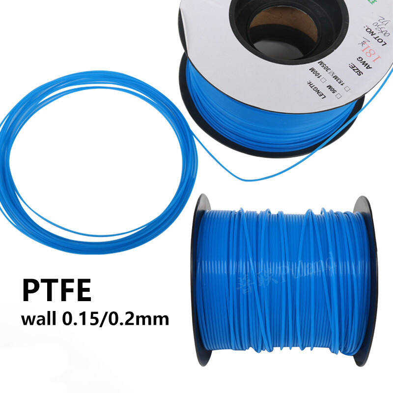 Blue PTFE Tube PTFE Tubing Hose Pipe Thickness 0.15mm/0.2mm All Sizes 150v