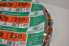 SOUTHWIRE 10-2 UF-B Underground Feeder Cable outdoor 250 FT COPPER CONDUCTORS