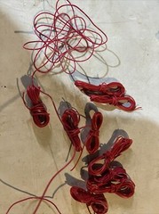 Ultra Fine Thin Wire Red Coating Multiple Strand Mounting Electronic Over 50+ Ft