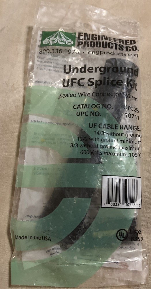 Engineered Products UFC2B Underground UFC Splice Kit Sealed Wire Connector
