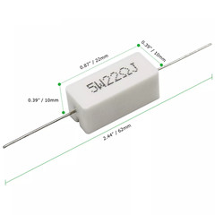 ‌5W Cement Power Resistors ±5% 0.05Ω-100KΩ Horizontal High Stability‌