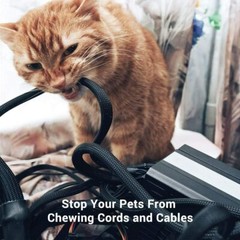 Wire Split Braided Cable Black Sleeving Loom Tubing Sheathing Cord Organizer Lot