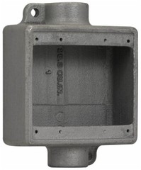 Crouse Hinds FSC222, 2-Gang, 3/4″ Hub, Iron Alloy, Shallow, Device Box, 1 pc
