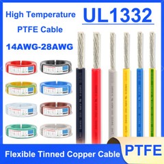 UL1332 PTFE Cable Wire Flexible Tinned Copper High Temperature Wire 14 AWG-28 AW