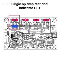 DC12V T2 Operational Amplifier Test Board Operational Amp Tester 10Hz-200Khz