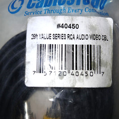 CABLES TO GO 25ft (7.6m) Value Serie Composite Video + Stereo Audio Cable 40450