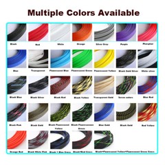 PET Braided Sleeving Expandable Flexible Cable Sleeve Braids Polyester 30 Colors