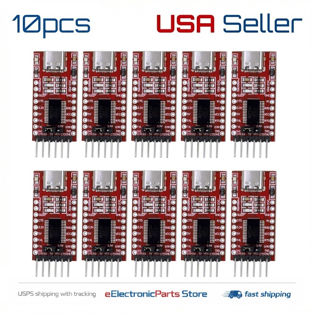 10pcs FT232RL 3.3V 5.5V FTDI USB to TTL Serial Adapter Module for Arduino C Type
