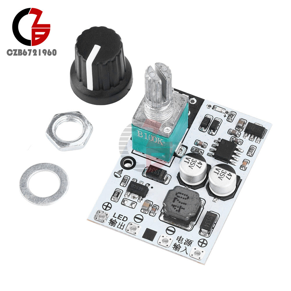 DC5-24V LED Dimmer Constant Current Module Knob Potentiometer Control Board 1.2A