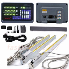 14″ 18″ 36″ Linear Glass Scale + 3 Axis DRO Digital Readout Display CNC Milling