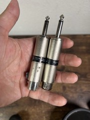 LOT 2 RadioShack 274-016C XLR Female to 1/4″ Plug Lo-Z to Hi-Z Balanced Adapter