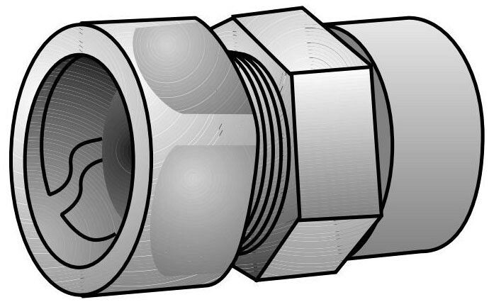 OZ-G ETR-150, 1-1/2″ Rigid to EMT Conduit Combination Coupling, 1 pc