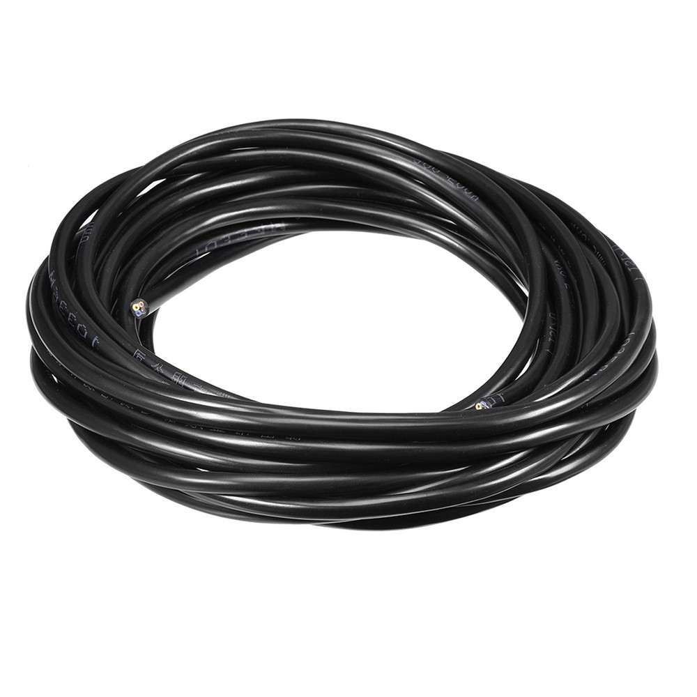 RVV Wire Cable 4 Conductor PVC Coated Copper 20AWG 32.8Ft 0.5x4mm² Black