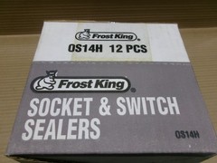 New Box of 12 Frost King 0S14H Socket & Switch Sealer AK