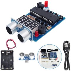 Ultrasonic Ranging Alarm Learn to Solder Electronics Kit with USB to DC male DIY