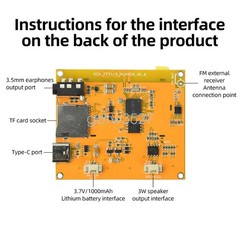 Lossless Audio Player Board TFT Color Display Bluetooth 5.3 MP3 FLAC Decoder