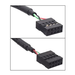 Corsair DuPont USB Computer Cable Wire 9-Pin Plug (12mm*5) 4 line Black 65CM