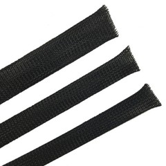 PET 1mm – 100mm Black Braided Expandable Cable Sleeving Wire Harness Sheathing
