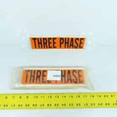 Brady 44131 Vinyl THREE PHASE Marker Sticker Cards 9 x 2-3/4″ Lot Of 40
