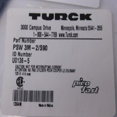 (Lot of 6) NEW Turck PSW 3M-2/S90 24AWG Male Picofast Cordset 4A 125V DC/AC