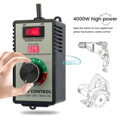 4000W 15A MAX Voltage Regulator Stepless AC Motor Speed Controller 110V/220V