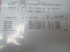 AMAT 0242-00051, WXZ Centura-Wet CL, 0020-10886, 3700-01887 Oring 13.820, 399204