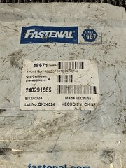 (QTY 4) Fastenal 48671: 5-3/8″ x 3-1/2″ Zinc Finish 4-Hole Tee Plate