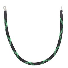 2 AWG Gauge Custom Battery Cable Copper Braided (Black with Neon Green Spyder)
