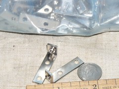 2 KEYSTONE 708 6-32 THREADED ANGLE MOUNTING BRACKET 0.062″ NICKEL PLATED STEEL