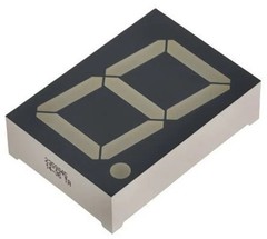 Kingbright SA15-11SRWA 7-Segment LED Display, CA Red 60 mcd RH DP 38mm