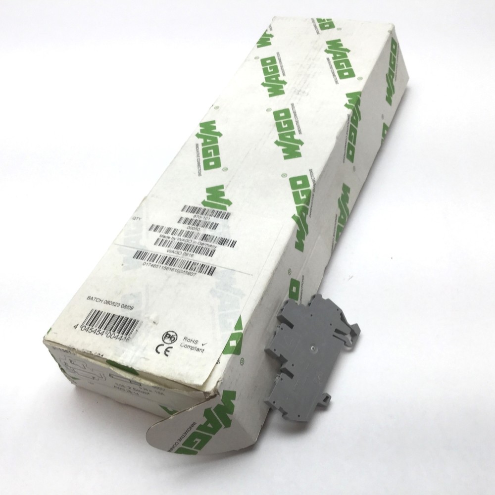 Lot of 50 WAGO 870-101 51156161 Terminal Block, 1-Conductor/1-Pin Double Deck