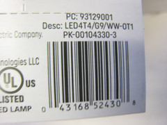 GE 4W T4 LED Bulb -93129001 40 watt replacement – G9 loop pin base 400 Lumens