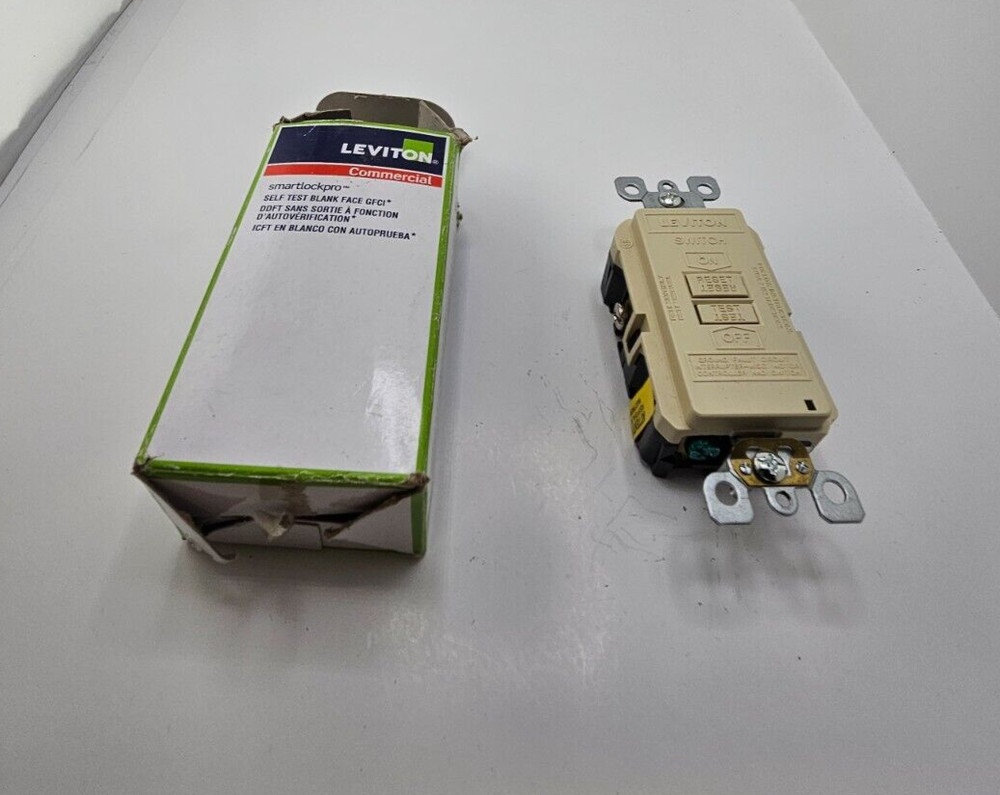 LEVITON SmartlockPro Blank Face GFCI Receptacle GFRBF-I