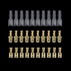 Lugs Connectors Electrical Terminals Crimp W/ Sleeves Set 315pcs Spade