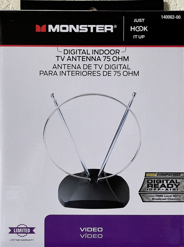 Monster Digital Indoor TV Antenna, 75 OHM #140062-00