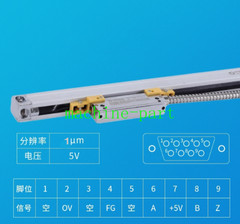 SINO Thin DRO Linear Scale 1um KA500 70-520mm Grating Ruler Optical Encoder 5V