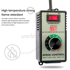 4000W Electronic Voltage Regulator Stepless AC Motor Speed Controller 110V/220V