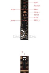 25cm 10 Inch Multifunctional PCB Ruler Measuring Tool Resistor Capacitor Chip IC